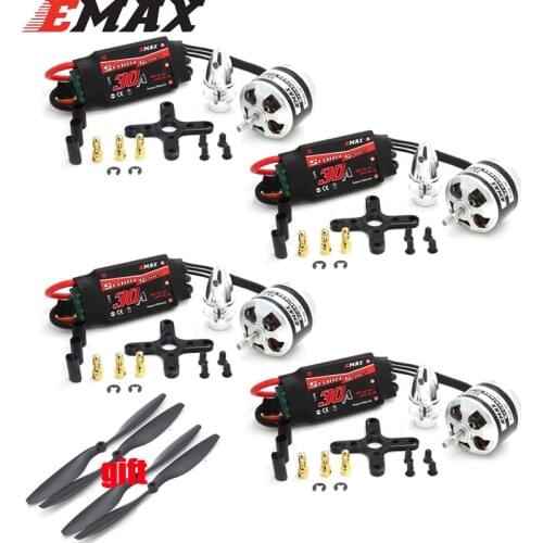 EMAX XA2212 820KV 980KV 1400KV Motor With Simonk 30A ESC with 1045 props Set For RC Model for F450 F550 RC Quadcopter