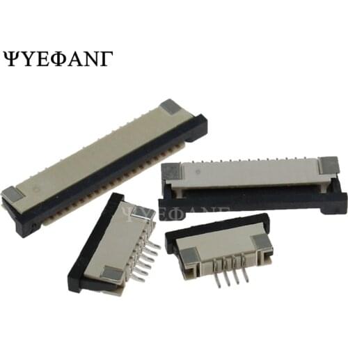 5pcs 1.0mm Pitch FPC Flat Flexible Cable Socket 1mm Bottom Contact FFC Connector 4/6/8/10/12/14/16/20/22/24/30Pin