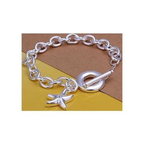 H286 Silver Color Bracelets For Women Nice High Quality Fashion Jewelry Small Starfish TO Bracelet /ahwaizda Azbajqia