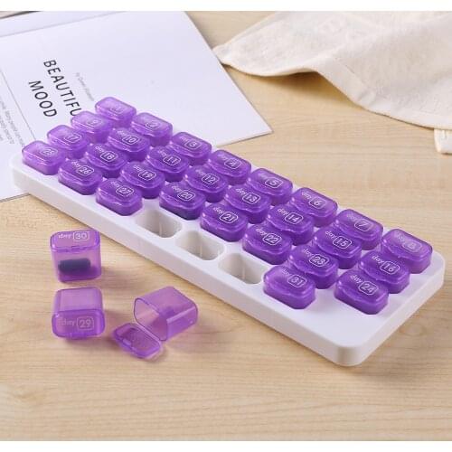 31 Grids Pill Box Case Container Organizer Travel Pill Case Storage Box One Month Pill Medicine Dispenser Tablet Holder Storage