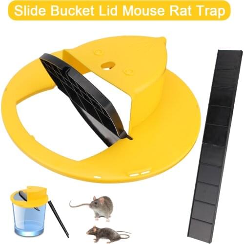 Reusable Multi Catch Plastic Reset Mousetrap Flip And Slide Bucket Lid Smart Mouse Rat Trap Door Style Household Tool