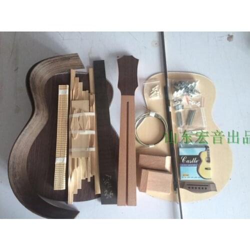36inch GS MINI Guitar DIY Kit African Mahogany Neck Rosewood Back Side Ebony Fingerboard