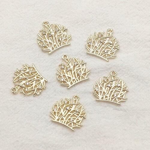 New arrival! 18x18mm 50pcs Cubic Zirconia Flower Charm for Handmade Necklace Earring DIY Parts Jewelry Findings & Components