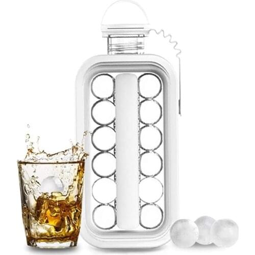 Portable Ice Ball Maker Mold DIY 2 in 1 Ice Frame Water Bottle forParty Whiskey Juice Champagne Beer Outdoor Kitchen Kettle Tool