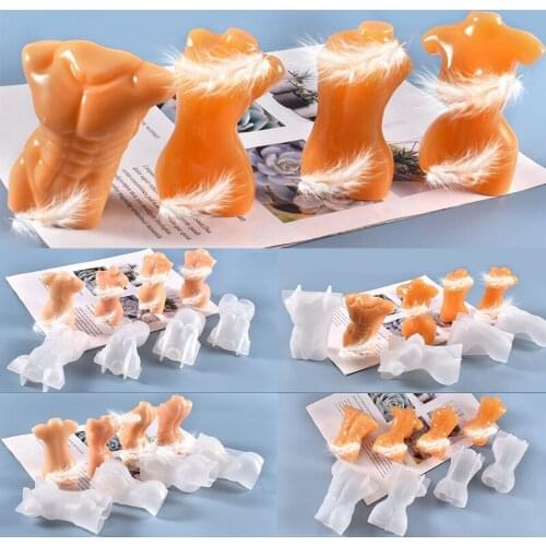 Body Shape Silicone Mold DIY Crystal Epoxy Resin Candle Mold Craft Jewelry Decoration Acessories Human Shape Tools