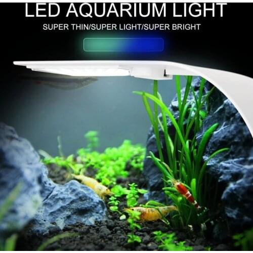 Super Slim LED Aquarium Light Lighting plants Grow Light 5W/10W/15W Aquatic Plant Lighting Waterproof Clip-on Lamp For Fish Tank