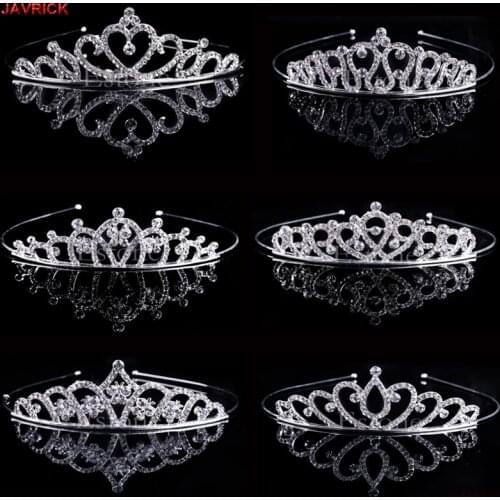 Wedding Bridal Princess Austrian Crystal Tiara Crown Veil Hair Accessory For Girls Children Tiara Crown Hair Jewelry