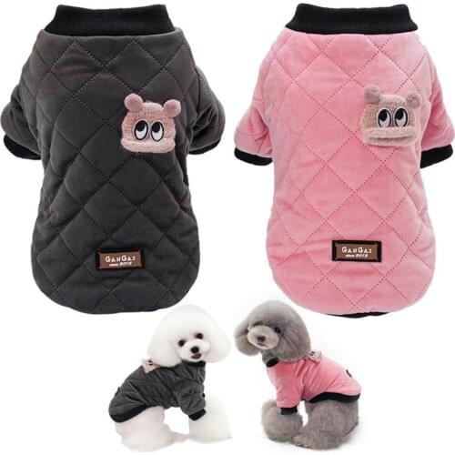 Warm Dog Cotton Coat Fashion Puppy Clothes Two-Leggs Jacket Sweater Autumn and Winter Pet Clothing Cute Soft Doggy Costumes