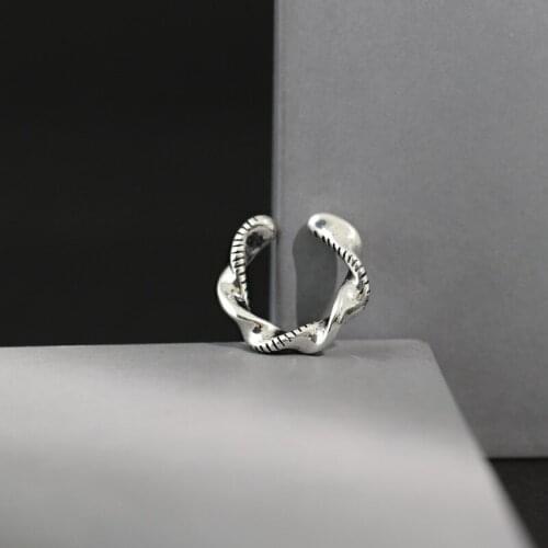 Twist No Piercing Wrap Cartilago Thai Silver Color For Women Girls Punk Gothic Jewelry SD2262