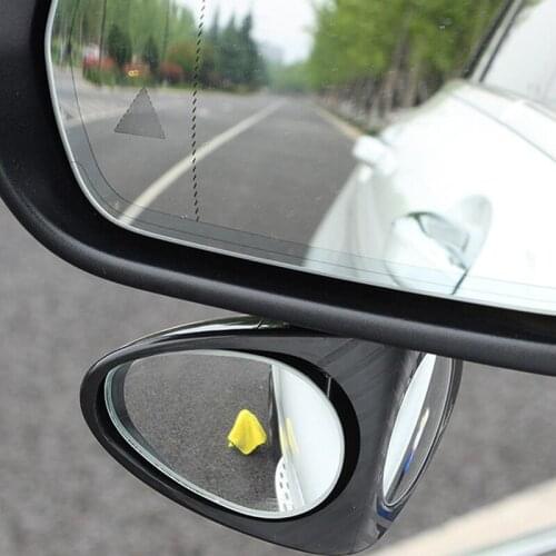 Car Reversing Round Mirror Front And Rear Wheel Auxiliary Rearview 360 Degree Equipped with strong glue, stick firmly