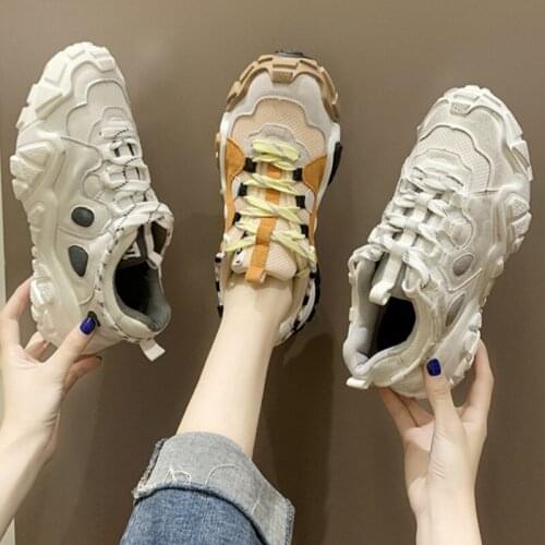 QWEDF 2019 Breathable Mesh Ladies Shoes Platform Sneakers Women sneakers Shoes Casual Women Shoes Shoes Women Autumn F4-11