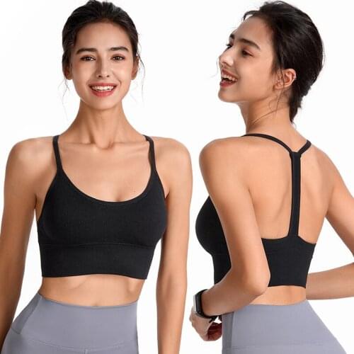 Women Sports Bra Crop Tops New Super Soft Fabric Wider Straps Gym Top Solid Color Sexy Sport Wear Outdoor Active Bras sports top