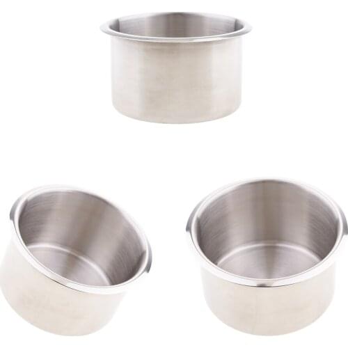 3x Silver Recessed Stainless Steel Cup Drink Holder For Car Boat Truck 90mm