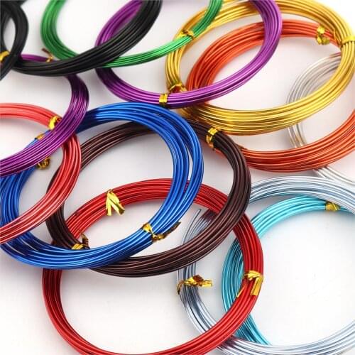 5 M/ Roll 1-1.5mm Round Aluminium Wire Thread Cord Craft Floristry Wire For Jewellery Beads Making Findings Braided Material