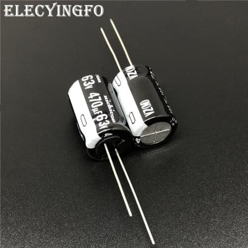 5pcs/50pcs 470uF 63V NICHICON VZ Series 12.5x20mm 63V470uF Wide Temperature Range Aluminum Electrolytic Capacitor