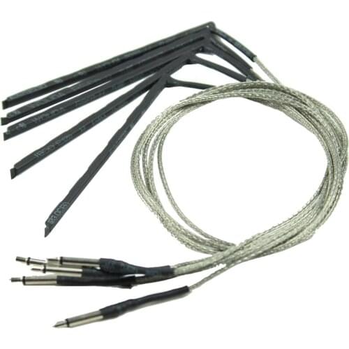 5 pcs Bendable Acoustic Guitar Transducer Sensitivity Piezo Bridge Pickup Cable