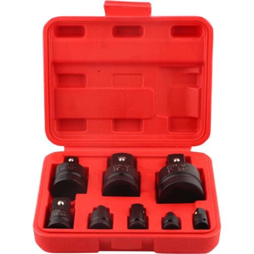 8Pcs 1/4" 3/8" 1/2" 3/4" 1" Air Impact Drive Socket Reducer Converter Square Adapter Set Car Bicycle Repair Tools Extension Rod