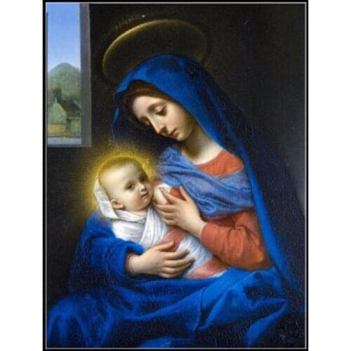 Diamond Painting Embroidery Mothers love Our Lady 5D Full Cross Stitch Painting Rhinestone Craft Gift Painting Wall Decor HL577