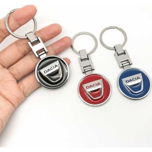 Car Keychain Key Ring Holder Ring Auto Keyrings For Dacia Duster Logan Sandero Stepway Lodgy Mcv 2 Dokker Car-Styling Badge