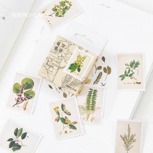 45 Pcs/pack Herbal Plants Decorative Stickers Scrapbooking Stick Label Diary Stationery Album Bullet Journal Stickers