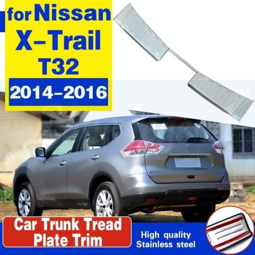 For Nissan X-Trail X Trail T32 2014 2015 2016 Scuff Plate/Door Sill stainless steel Door Sill Rear Bumper Protector Sill