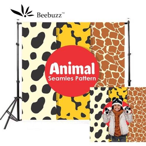 Cartoon Animal Pattern Photography Backdrop Leopard Cow Pattern Photography Studio Photography Background