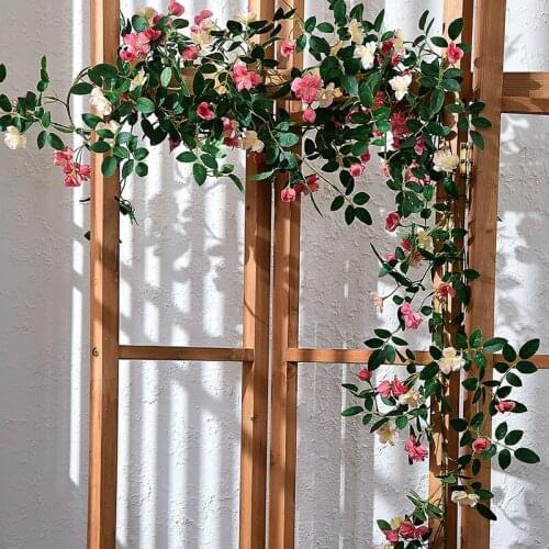 Artificial Flowers Rose Flower Rattan Home Decor Window Living Room Wall Decoration Decorative TV Cabinet Heating Tube Cover
