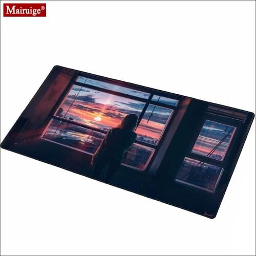 LED Mouse Pad RGB Glow Sky Woman Dark Girl XXL MousePad Gamer Desk Pad Large Mouse Carpet PC Gaming Keyboard Pad Mat for Mouse