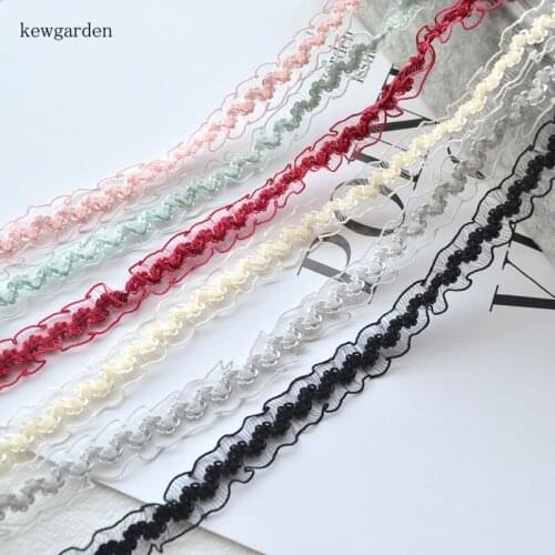 Kewgarden DIY Headband Accessories Webbing 2" 1" 25mm 50mm Elastic Stripe Fish Net Ribbon Riband Handmade Tape 10 Yards
