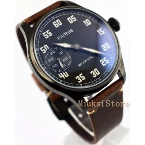 44mm black pvd Automatic Date relogio masculino Inoxydable Cas Cuir Bande montre D'affaires Bracelet hommes Mode Sport En Acier