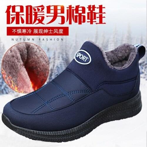 Men Winter Safety Shoes Warm Winter Boots Men Fashion Men Boots Male Working Shoes Mans Winter sneakers Plush Furry Footwear