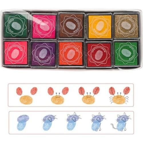 20 Colors Ink Pad DIY Scrapbooking Album Finger Painting Inkpad Stamps Sealing QX2B