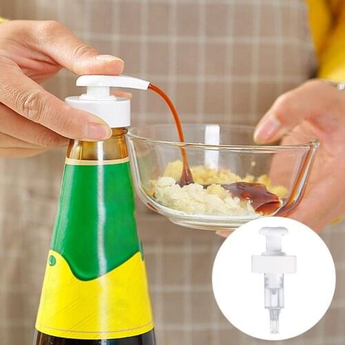 Bottle Pump Nozzle Push Type Plastic Jam Presser Kitchen Tool for Oyster Sauce Pot