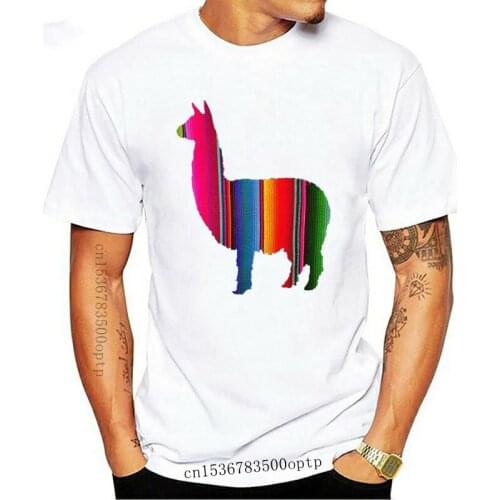 New O-neck Fashion Casual High Quality Print T Shirt Llama Alpaca Aguayo Inca Textile T-shirt