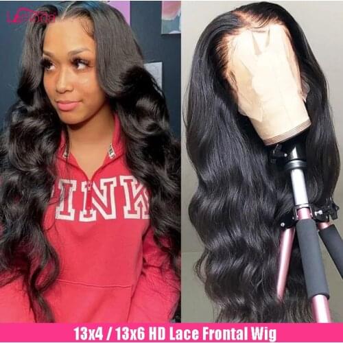 Lemoda Body Wave Lace Front Wig 13x4 13x6 HD Transparent Lace Frontal Wig Brazilian Remy Lemoda Hair 4x4 HD Lace Closure Wig