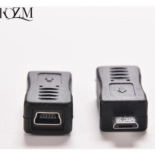 Micro USB Male to Mini USB Female Adapter Connector Converter Adaptor for Mobile Phones MP3