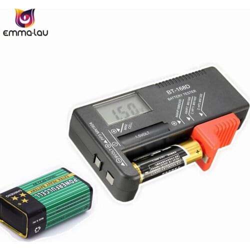 BT-168D Portable Digital Battery Tester BT168 LED Black AA AAA 1.5V 9V Battery Power Measuring Tool Voltage Checker Meter