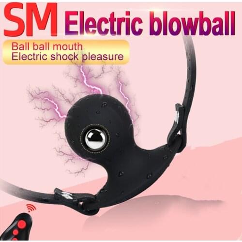 Sex Shop Wireless Control Electric Shock Open Mouth Gag Harness Restraint Slave Bondage SM Adult Games Sex Toys For Couples