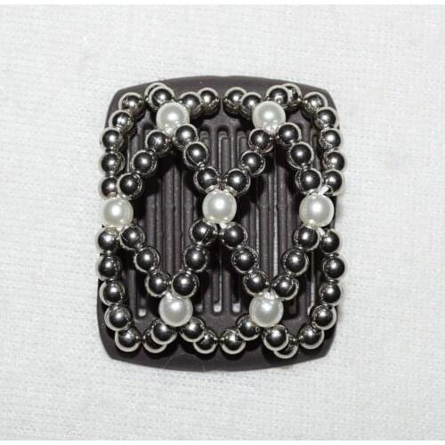 Silver pearl beads small size magic comb 20 pcs/lot Easy to Use small size free shipping