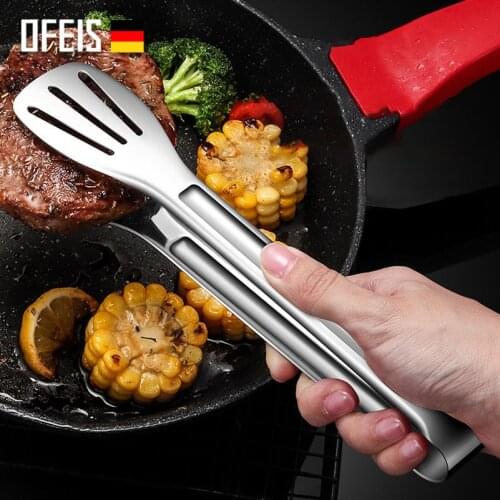 OFEIS BBQ Tongs Stainless Steel Kitchen Tongs Salad Bread Spaghetti Serving Tongs Buffet Food Clamp Kitchen Cooking Utensi