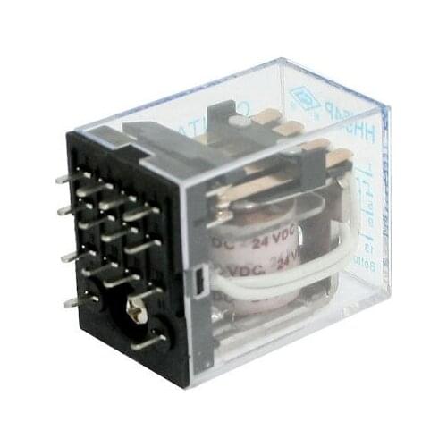 HH54PA 5A DC 24V Coil PCB General Purpose Power Relay 14 Pin 4PDT