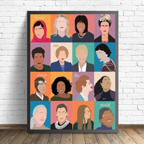 Nordic Women Can Change The World Feminist Posters Girl Power Canvas Painting Modern Wall Art Prints Oil Picture Home Room Decor