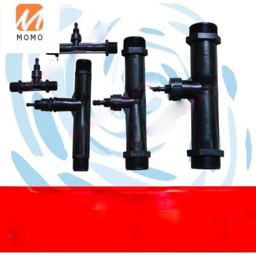 Water cleaning venturi tube plastic black ozone water injector for ozone/water mixing