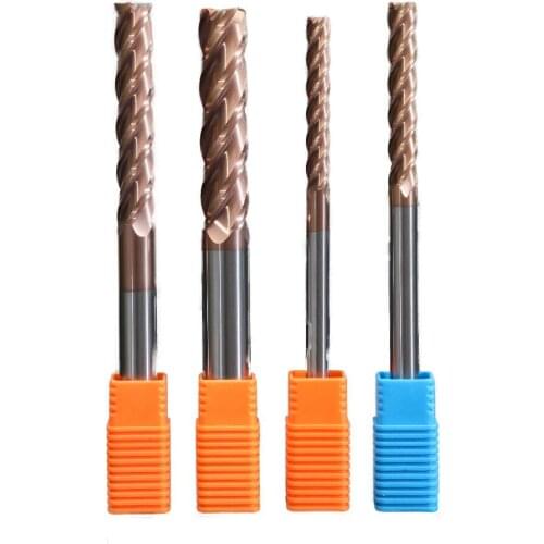 HRC55 Carbide Endmills 8mm 10mm Long Length 200L Mill Cutter Tool 4F Carbide flat End Mill Lathe CNC Metal Milling Cutter Tool