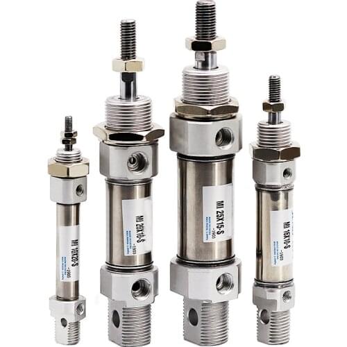 High Quality MI10/12/16/20/25 Small Pneumatic Stainless Steel Mini Cylinder
