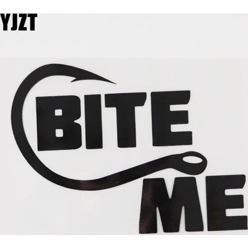 YJZT 13.7CMX10.1CM Fishing Boat Fish Bait Hook Decal Vinyl Car Sticker Black/Silver 8A-1052