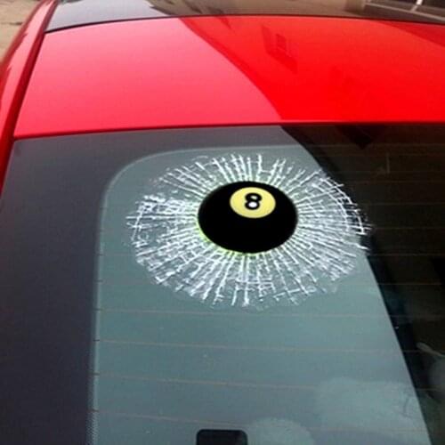 Youwinme DIY Car Sticker 3D 8 Hit Billiard Snooker Ball Crazy Sticker Exterior Decal Auto Window Body Windshield
