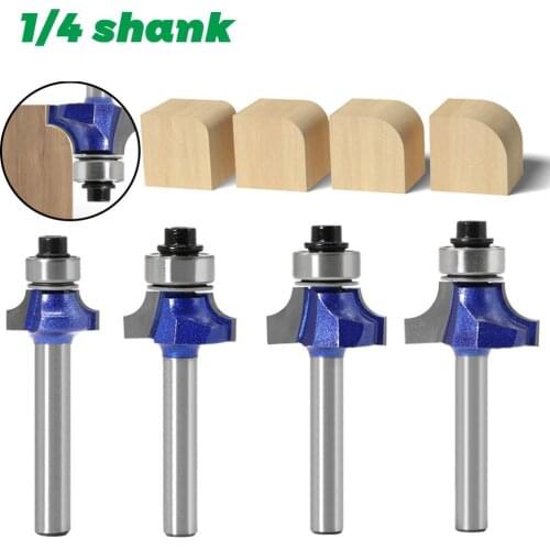 1/4 shank Corner Round Professional level Over Router Bit with Bearing Milling Cutter for wood cutters Woodworking Tool