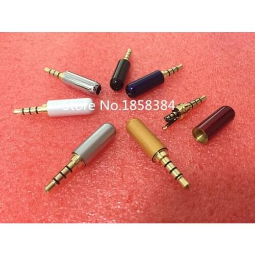 100PCS 3.5 mm Male Plug Audio Jack with Belt Clip 4 Pole Connector for DIY Stereo Headset Earphone or Used for Repair Earphone