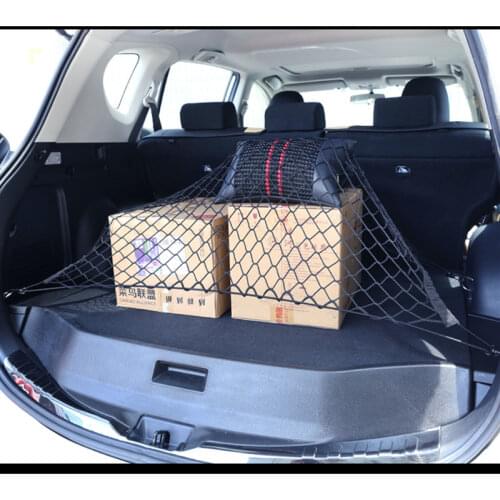 2021 New Car Trunk Luggage Cargo Net 120 x 70 or 100 x 100 cm Elastic Storage Nylon Organizer Mesh Nets Universal For All Cars